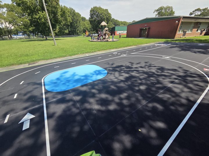 Lead: play roadway and blue activity area