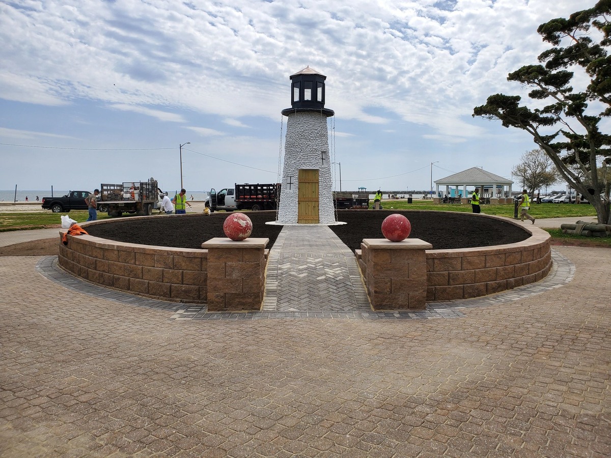 Retaining wall & brick paver replacement at City park